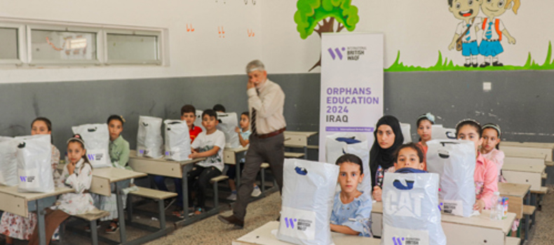 A classroom full of students with IBW bags in front of them.